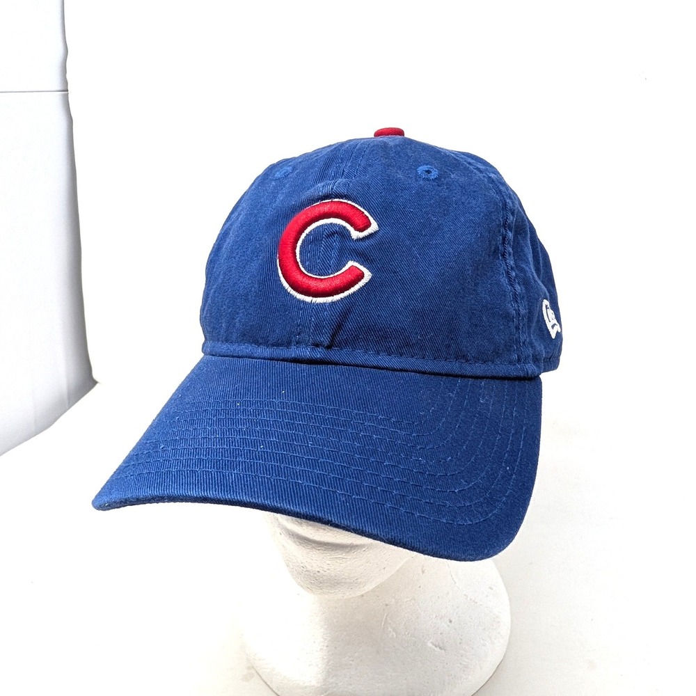 New Era 9TWENTY Chicago Cubs Baseball Hat Blue Adjustable Strapback MLB Cap
